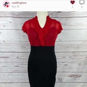 Sexy Alyx Limited red black sheer top knit skirt dress